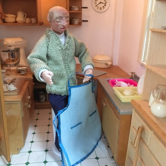 Miniature Knitted Jumpers for Gentlemen Dollshouse Dolls