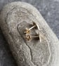 9ct gold leaf pattern earrings, Gift for nature lover - Image 6