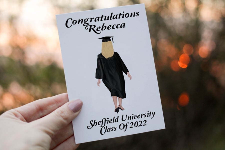 Congratulations Graduation Card, Your Graduating Card, Personalised Card 
