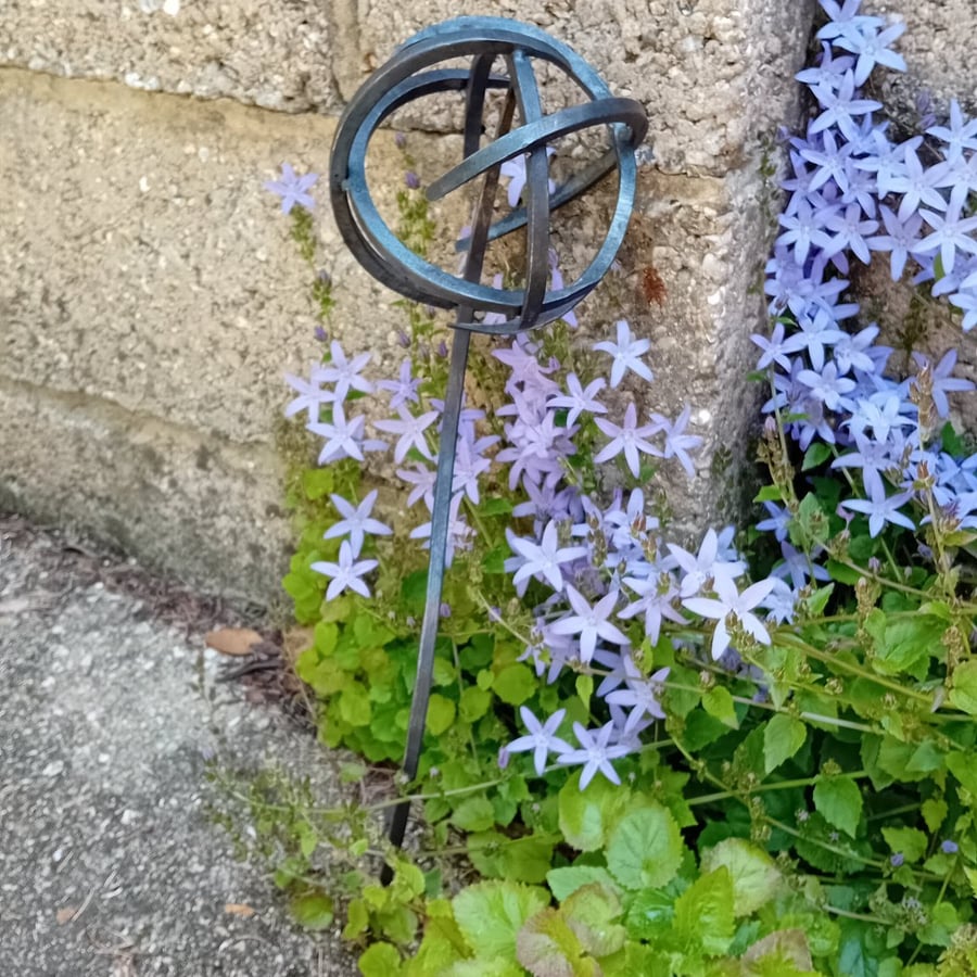 Forged Steel Garden Orb Ornament