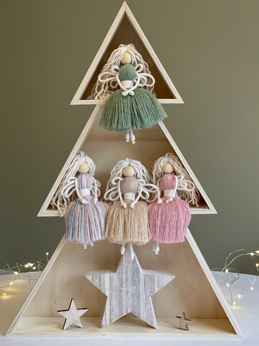 Christmas Fairy Decoration - Macrame Fairy Doll - Eco Friendly Christmas Gift