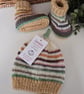 Designer Baby Pure Merino Wool Hand Knitt Booties & Hat Gift Set 0-3 months size