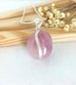 Rose Quartz Necklace - Wire Wrapped Rose Quartz Tumble Stone - Heart Chakra  - Image 2
