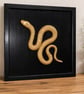 Framed Clay Snake Wall Art Gold Snake Wall Hanging Home Goth Decor  - Image 2
