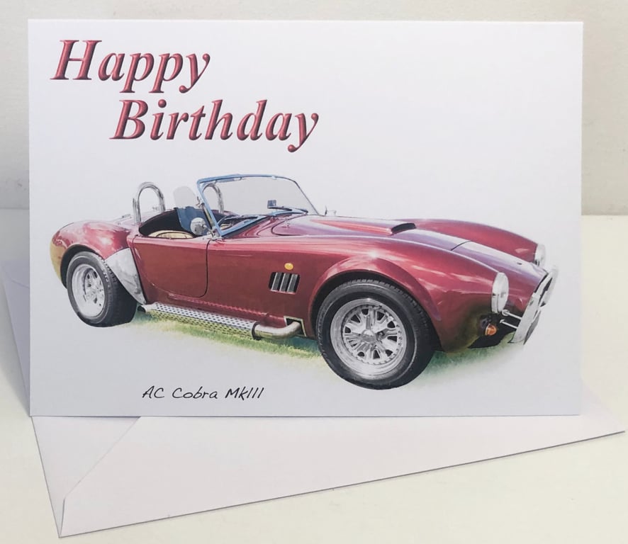 AC Cobra Mk111 - Birthday, Anniversary, Retirement or Plain Card