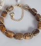 Handmade Natural Jasper Beaded Bracelet, Gemstone Jewellery for Women 