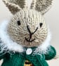 Hand Knitted Christmas Bunny - Image 3