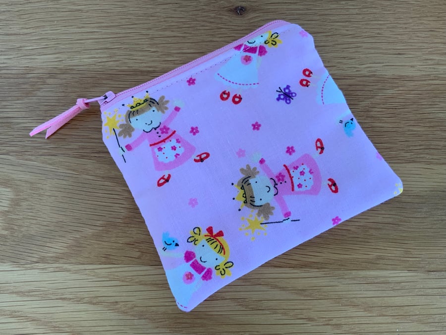 Fabric Coin Purse, Money Pouch, Zipped Purse, Purse, Card Holder, Fairy