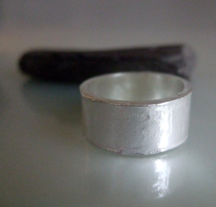 Handmade Recycled Sterling Silver Textured Ring