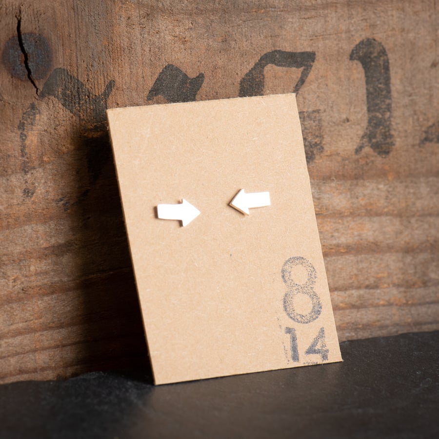Sterling Silver Arrow Studs