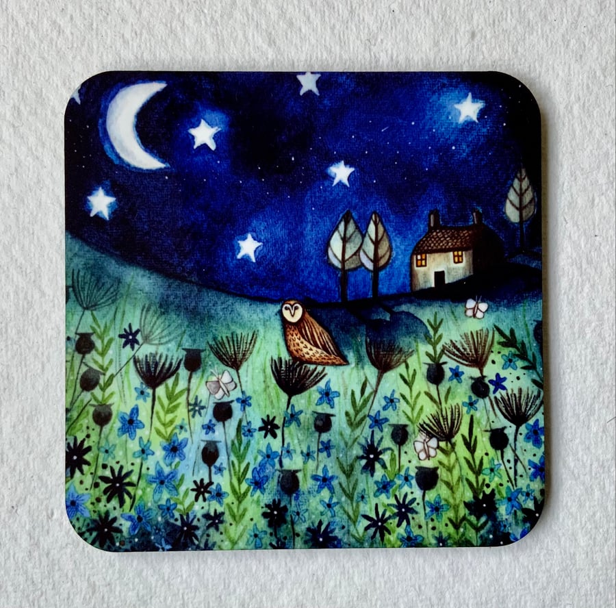 Midnight Moon, Cork backed Coaster