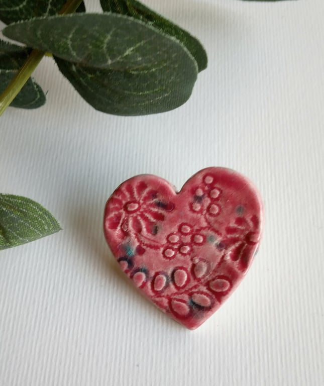 cherry blossom mini ceramic brooch