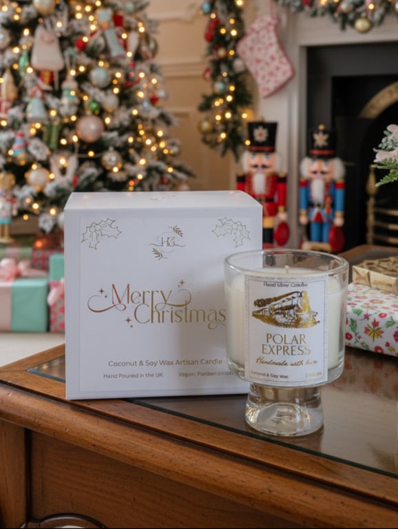 Polar Express Luxury Christmas Candle - Goblet Candle - Vegan Coconut Wax