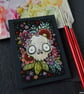 bony botanical skull - original aceo - Image 3