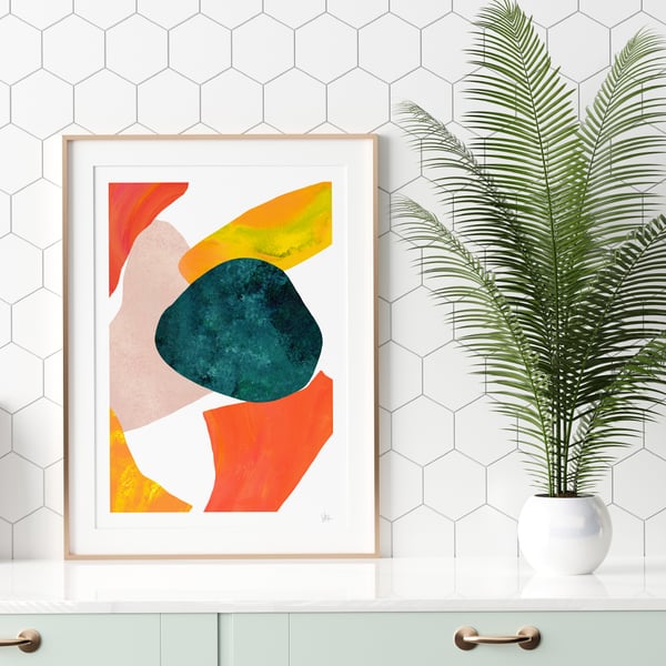 Abstract Shell Shapes Art Print