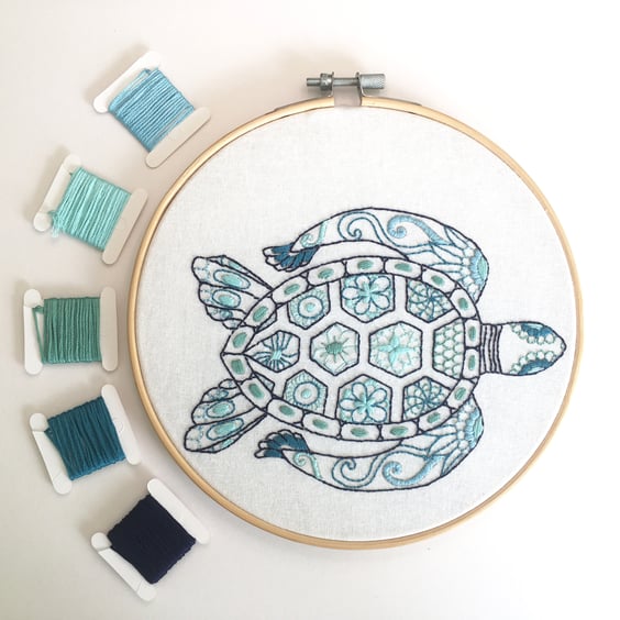 Turtle Embroidery Kit - Hand Embroidery Kit