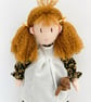 Mia 14 Inch Handmade Rag Doll with Teddy Bear Pocket Friend - Image 4