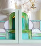 Stained Glass Art Deco Bookends - Image 4