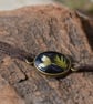 Adjustable Resin Bracelet with Pressed Bud and Leaf, Waxed Cotton Cord - Image 2