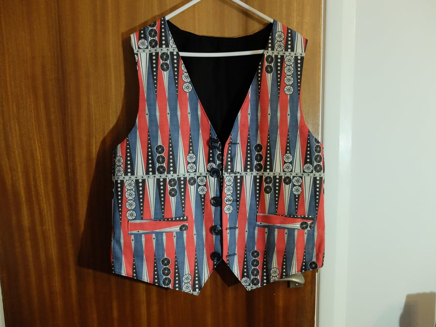 Mens waistcoat 42" chest Backgammon