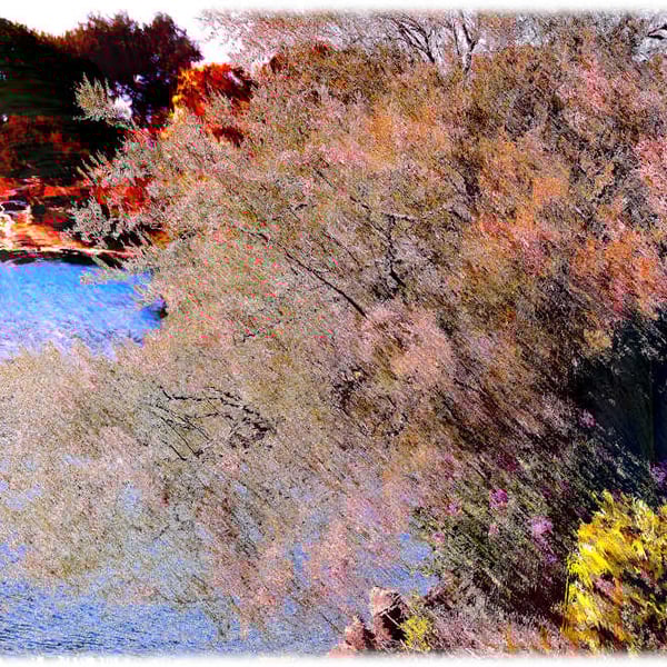 Skegness Picture, Boating Lake Digital Art Print