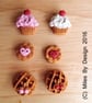Cupcakes & Pastries Handmade Polymer Clay Buttons - Image 2