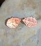 Leaf studs in etched copper - Image 1
