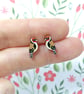 Goldfinch Stud Earrings, Bird Jewellery, Silver Plated or Sterling Silver Backs - Image 1