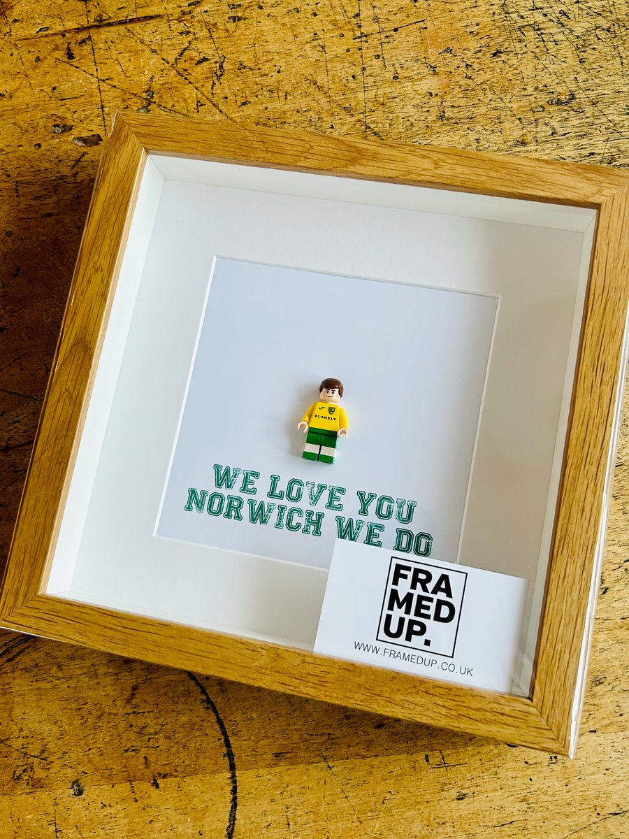 NORWICH CITY - Framed custom Lego minifigure