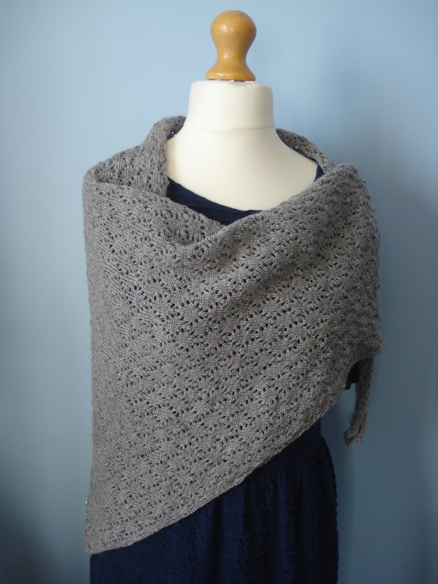 Reserved for G Hayes: British Wool Lace Shawl 