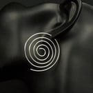 Silver Open Spiral Earring