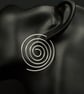 Silver Open Spiral Earring - Image 1