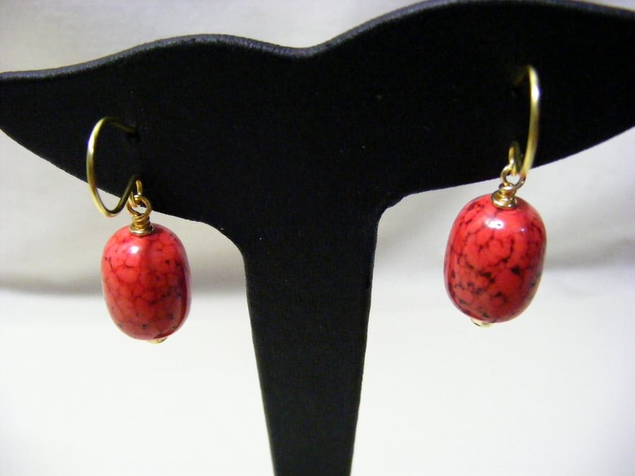 Red Magnesite Earrings