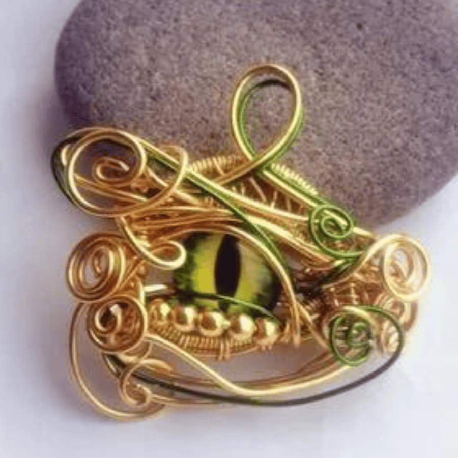 Handcrafted Clear Glass Heart Necklace with Black Wire Wrap