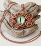 Wire Work Dragon Eye Copper Necklace - Image 2