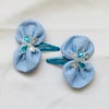 Beautiful Pair of Bow Snap Clips, Pretty Hair Bow Clips, Hair Bows, Gift Ideas.