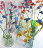  Pink felt Flowers - Image 5