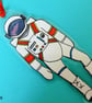 Handpainted Spaceman Laminated Bookmark - Image 8