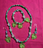 Leaf & Gemstone Jewellery Set — Handcrafted Collection    - Image 1