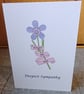A6 Deepest Sympathy Greeting Card (Forget Me Not) - Image 1