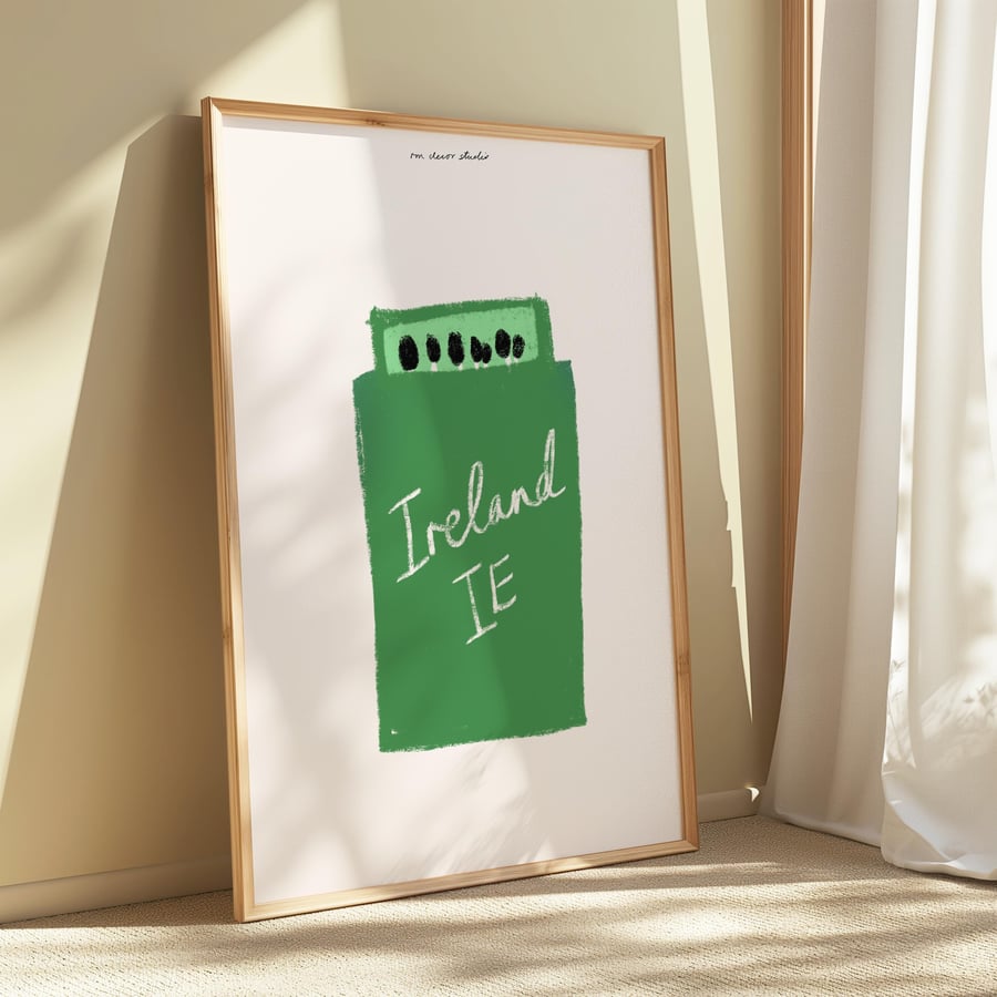 Ireland Matchbox Art Print Poster