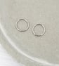 10mm Titanium polished seamless pair hoop earrings - Hypoallergenic - Image 3