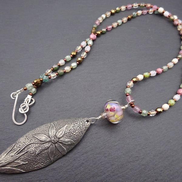 Handmade glass bead necklaces online