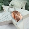 Guardian Angel Keyring. Copper with Druzy Agate  Bag Charm
