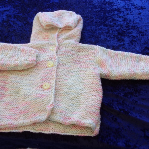 20 inch Garter Stitch Hooded Jacket