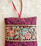 Two pretty handmade batik lavender bags with embroidered trim, gift for nan - Image 3