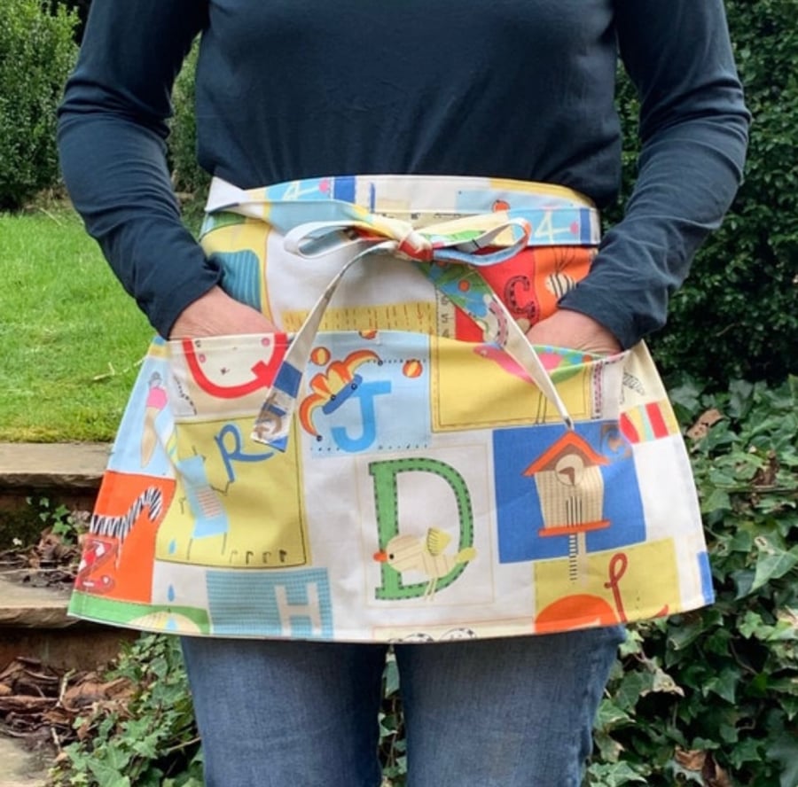 Alphabet half apron