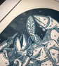 Schnabelperchten -Austrian Christmas Folklore - Limited Edition Lino Print - Image 3