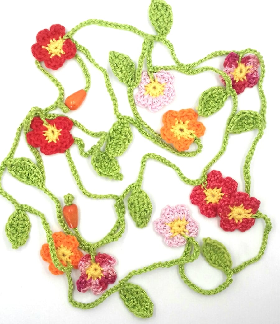 Crochet Flower Garland 