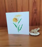 Stencilled Flower Greeting Card - Sunflower